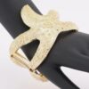 Dimensional Starfish Hinged Cuff Bracelet
