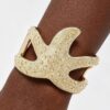 Dimensional Starfish Hinged Cuff Bracelet