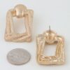 Braided Frame Twist Drop Earrings - Geometric Texture