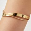 Polished Wrap Arm Cuff - Minimal Open Design