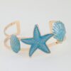 Under The Sea Open Arm Cuff with Starfish & Shell