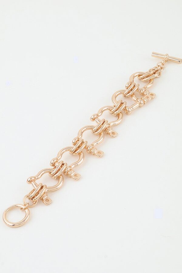 Horseshoe-Link Toggle Bracelet - Polished Finish