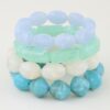 Multi Marble Stone Beaded Bracelet - Layered Look
