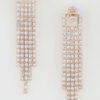 Cubic Zirconia Drop Earrings - Tapered Cascade