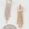 Cubic Zirconia Drop Earrings - Tapered Cascade