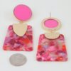 Retro Mosaic Geometric Long Statement Earrings