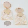 Retro Mosaic Geometric Long Statement Earrings