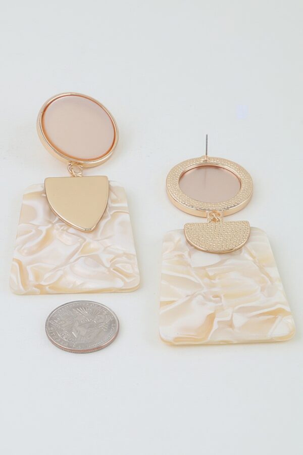 Retro Mosaic Geometric Long Statement Earrings