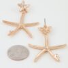 Starfish Drop Earrings with Lustrous Bead