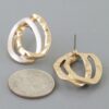 Hammered Interlocking Oval Earrings