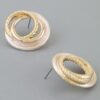 Multi Twisted Loop Stud Earrings - Braided Circular Detail