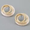 Multi Twisted Loop Stud Earrings - Braided Circular Detail