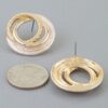 Multi Twisted Loop Stud Earrings - Braided Circular Detail