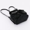 Vegan Leather Backpack - Curved Flap & Metal Eyelets