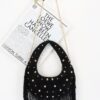 Studded Fringe Faux Suede Hobo Bag