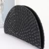 Half-Moon Rhinestone Party Clutch