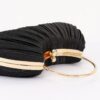 Pleated Polyurethane Party Clutch - Ring Handle