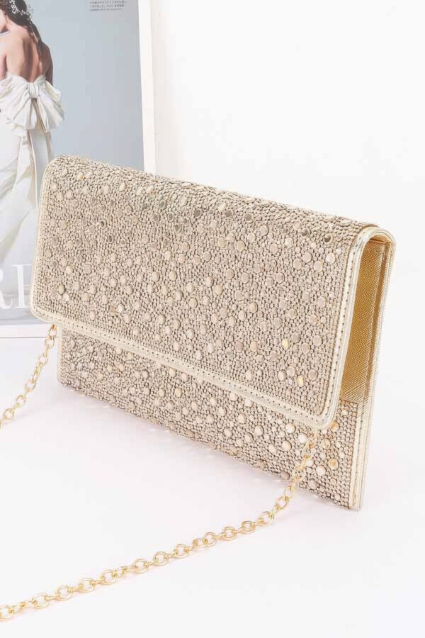 Rhinestone Envelope Clutch - Sparkle Evening Bag