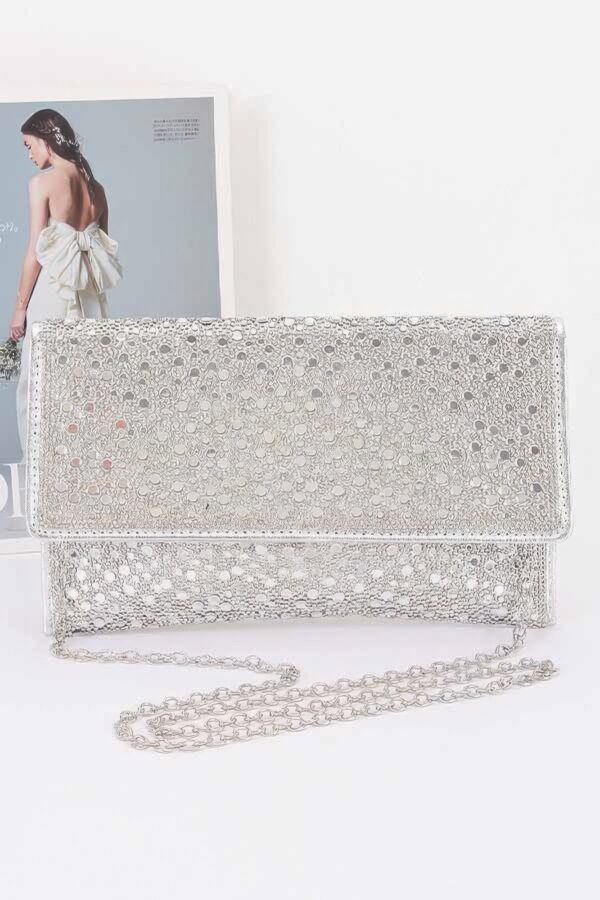 Rhinestone Envelope Clutch - Sparkle Evening Bag