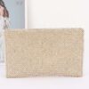Rhinestone Envelope Party Clutch - Pearl-Embellished Flap