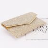Rhinestone Envelope Party Clutch - Pearl-Embellished Flap