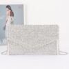 Rhinestone Envelope Party Clutch - Pearl-Embellished Flap