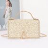 Pearl & Rhinestone Flap Clutch - Structured Evening Bag