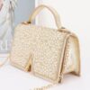 Pearl & Rhinestone Flap Clutch - Structured Evening Bag