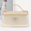 Pearl & Rhinestone Flap Clutch - Structured Evening Bag