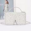 Pearl & Rhinestone Flap Clutch - Structured Evening Bag