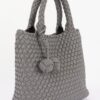 Braided Vegan Leather Tote - Open Shoulder Bag