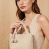Braided Vegan Leather Tote - Open Shoulder Bag
