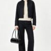 Vegan Leather Rectangular Shoulder Bag - Minimalist