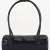 Vegan Leather Rectangular Shoulder Bag - Minimalist
