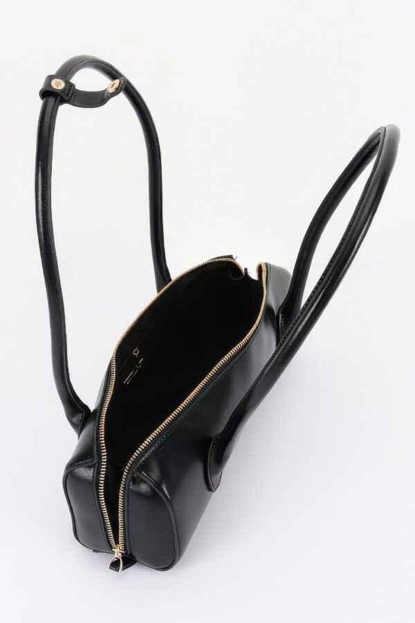 Vegan Leather Rectangular Shoulder Bag - Minimalist