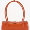Vegan Leather Rectangular Shoulder Bag - Minimalist