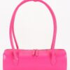 Vegan Leather Rectangular Shoulder Bag - Minimalist