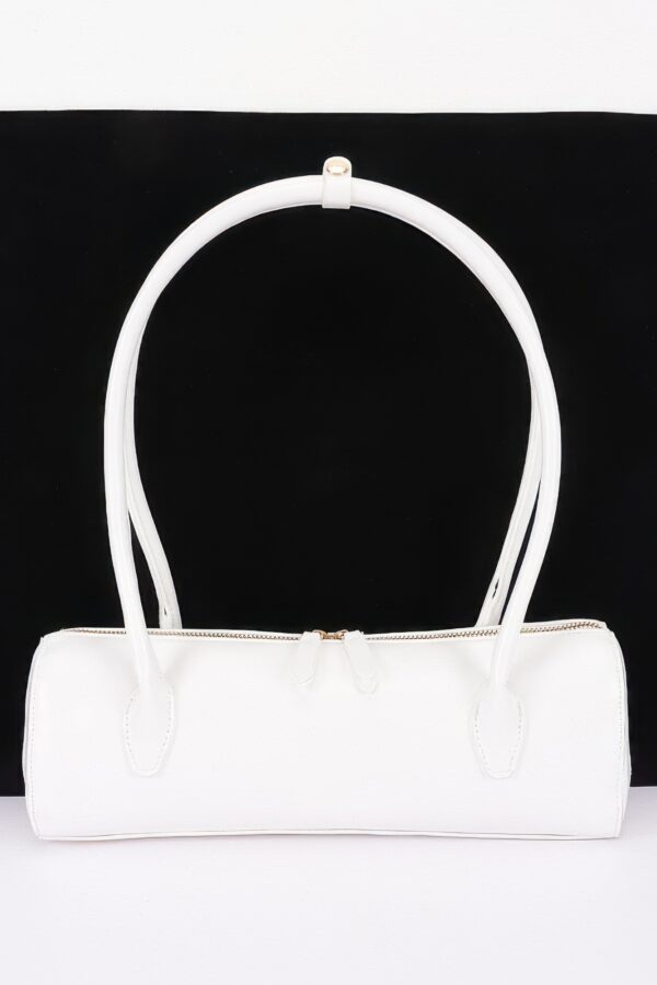 Vegan Leather Rectangular Shoulder Bag - Minimalist