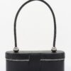 Vegan Leather Long Box Shoulder Bag - Structured Silhouette