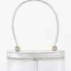 Vegan Leather Long Box Shoulder Bag - Structured Silhouette