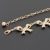 Rhinestone Bow Charm Chain Waist Belt - Adjustable