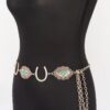 Horseshoe Concho Chain Belt - Vintage Western Iron
