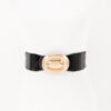 Wide Waist Belt with Oval Buckle