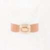 Wide Waist Belt with Oval Buckle