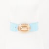 Wide Waist Belt with Oval Buckle