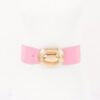 Wide Waist Belt with Oval Buckle