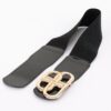 Wide Vegan Leather Waist Belt with Metal Buckle