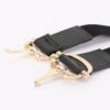 Vegan Leather Elastic Belt with Horsebit Buckle