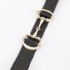 Faux Straw Elastic Belt with Metal Buckle