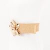Faux Straw Elastic Belt with Oversized Flower Buckle